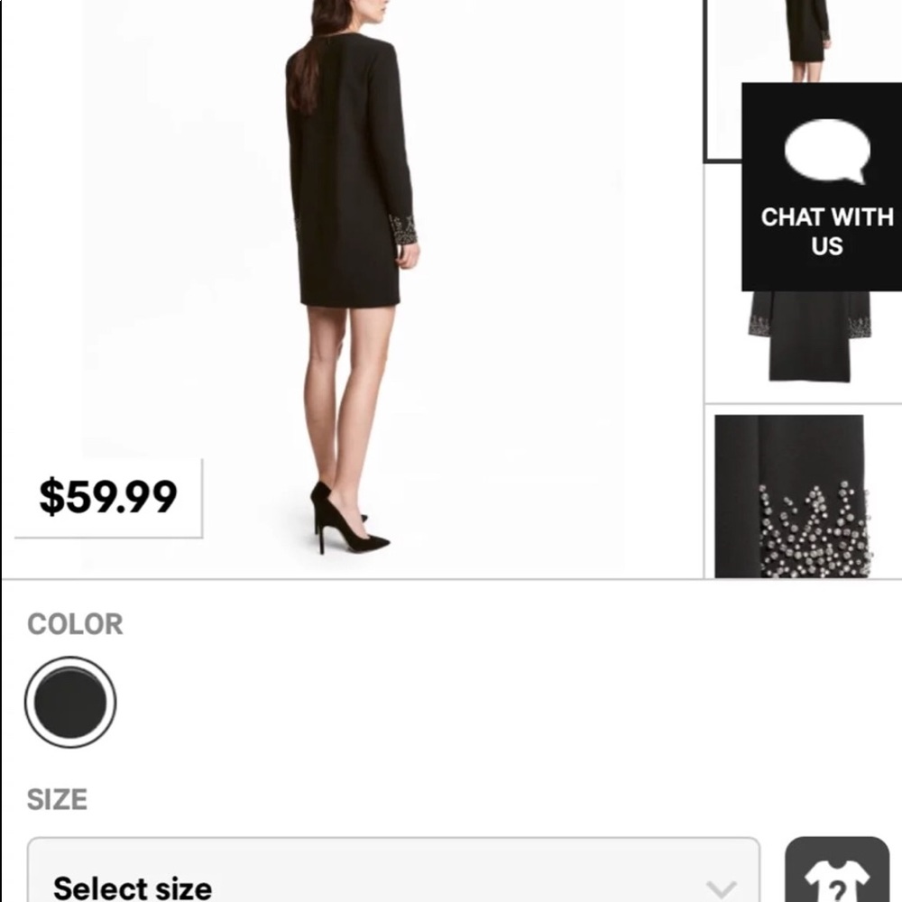 H&M dress with rhinestones